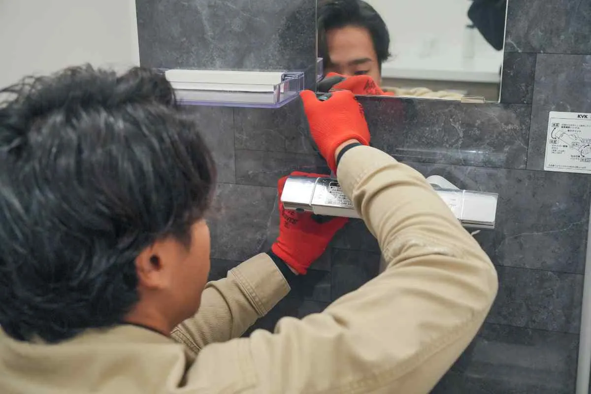 東住吉区にて蛇口の交換